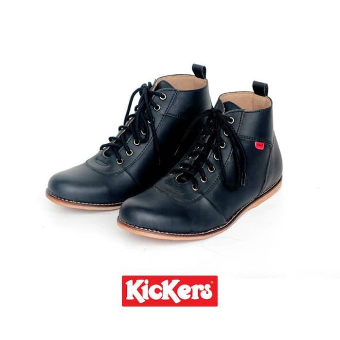Sepatu Kickers Boots Warna Hitam Dof Pria