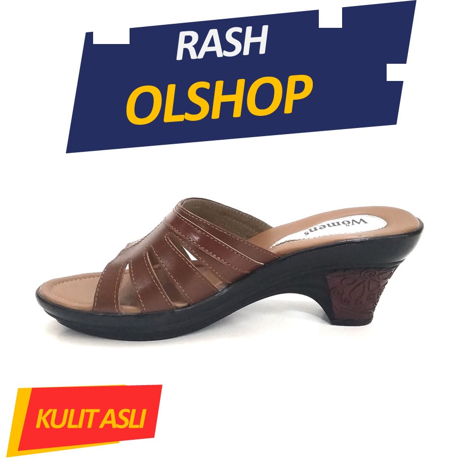 Sandal Wanita Kondangan Sandal Selop Wamita Pesta Bahan Kulit Asli