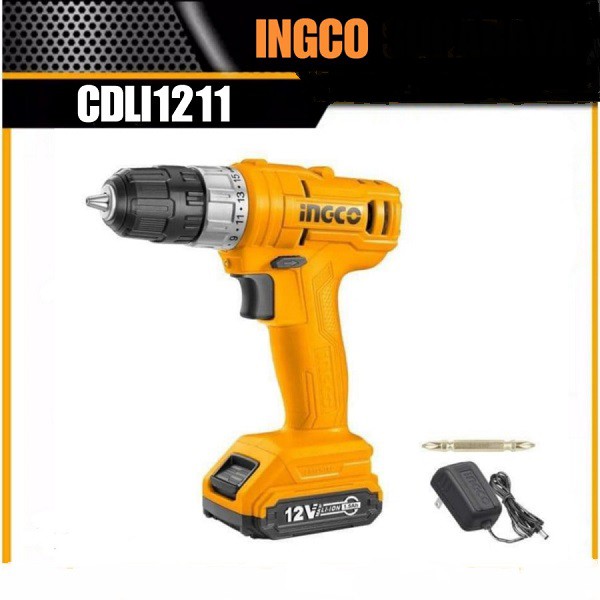 INGCO MESIN BOR BATERAI CORDLESS 12V LITHIUM INGCO MCDLI1211