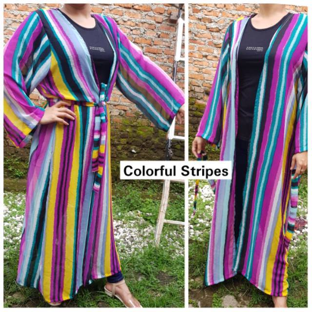 Long Outer Kimono Chiffon Long Cardigan Sifon Kardigan Panjang