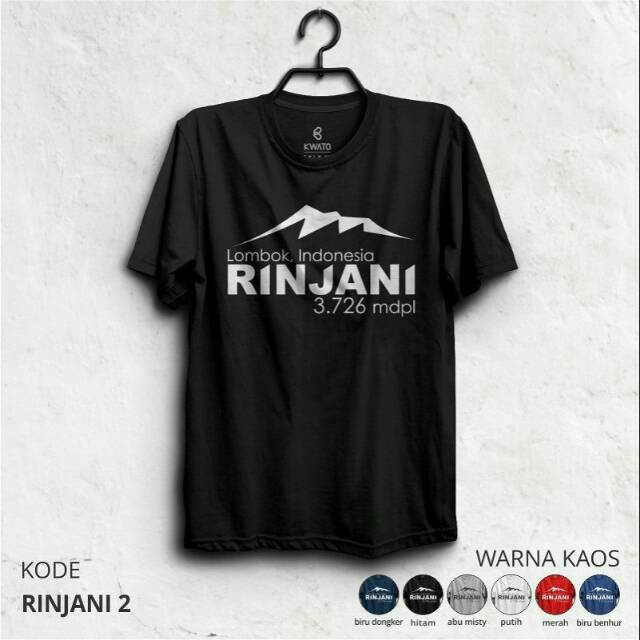 KAOS TRAVELER GUNUNG RINJANI 3726 mdpl LOMBOK INDONESIA TERLARIS