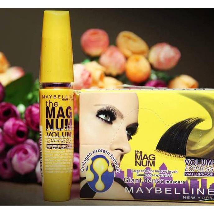 HOT SALE Mascara The Magnum Volume Express Waterproof Maybelline Kuning / Maskara Magnum Volum