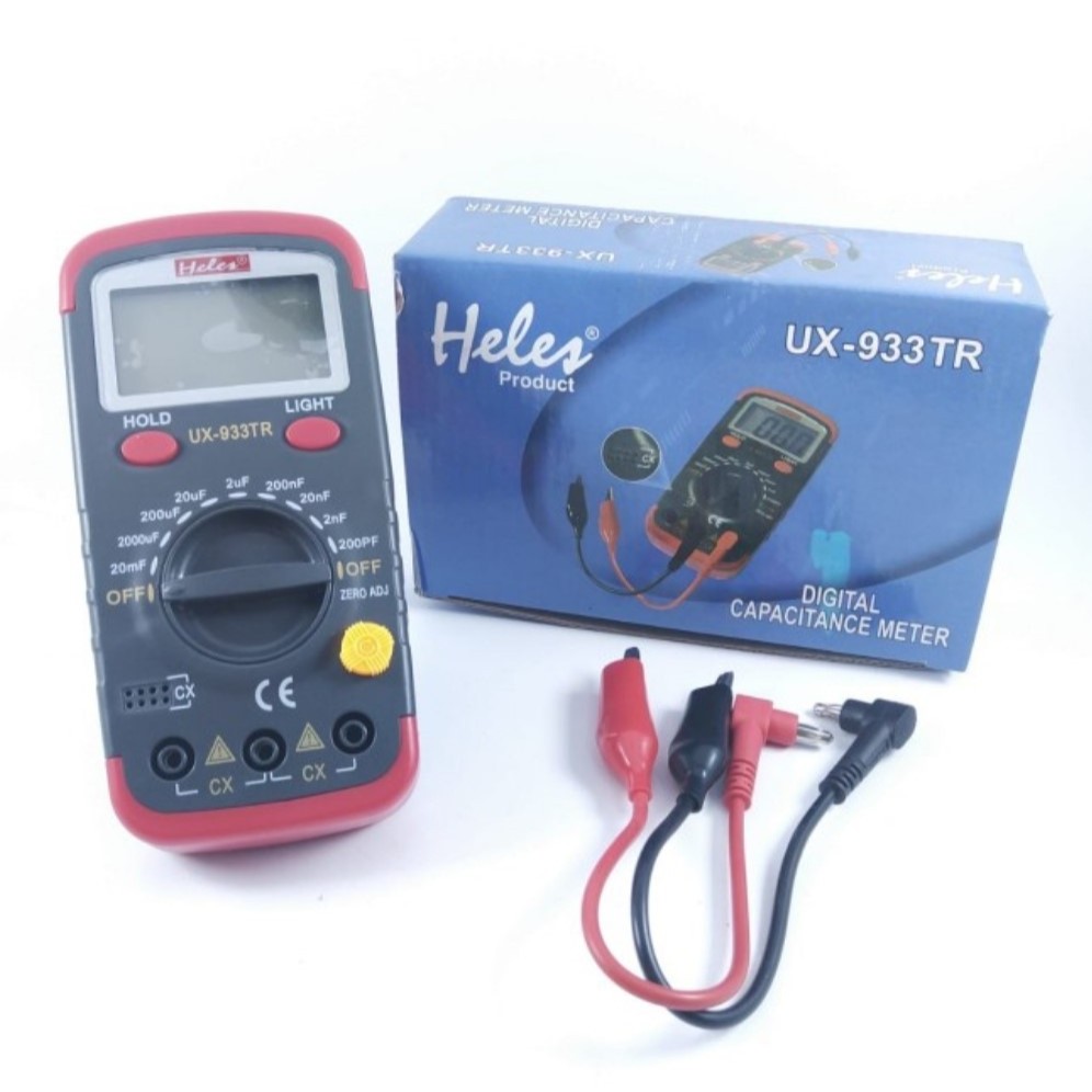 Multitester Avometer Digital utk Kapasitor Heles UX-933TR Original - Capasitor Multi Tester UX933TR