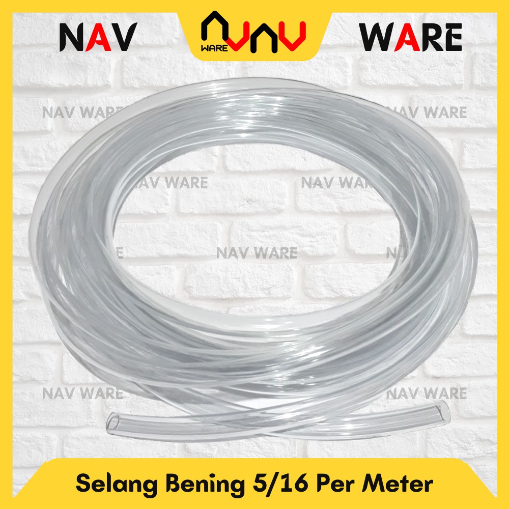 Selang Air 5/16 Bening Tebal Transparant Per Meter Waterpass Meteran