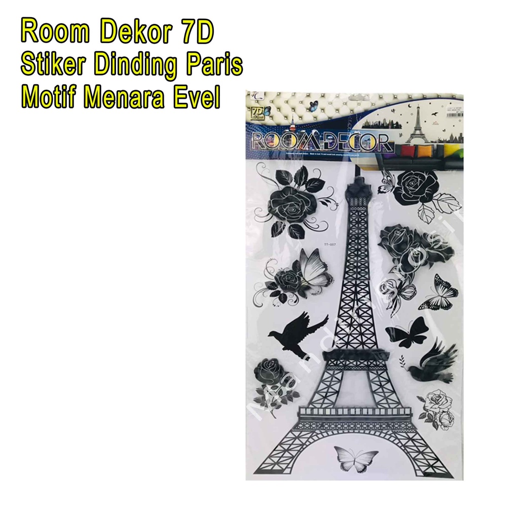 Stiker Dinding *Room Dekor 7D * Walpaper Menara Evel * Hiasan