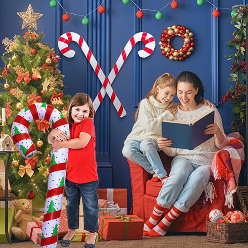 Ornamen Balon Lollipop Natal Model Tiup Untuk Dekorasi Rumah