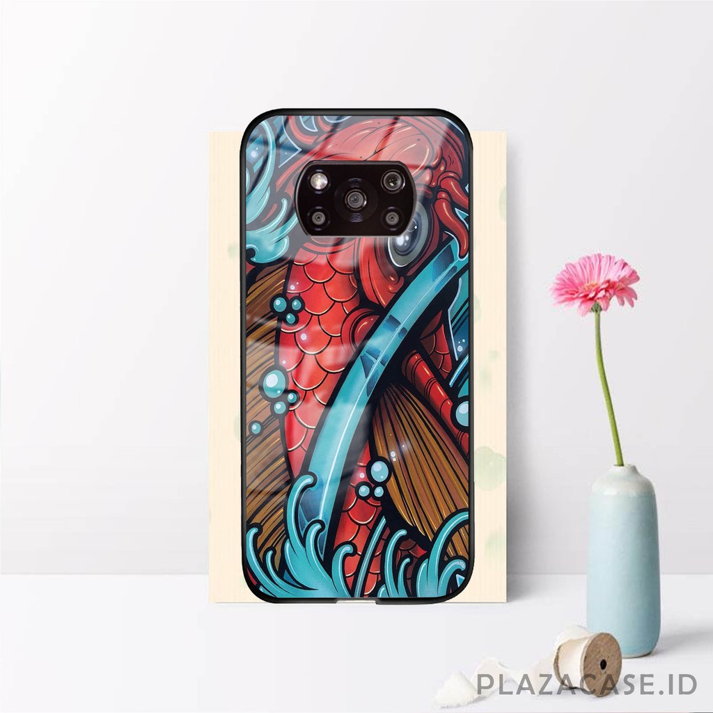 Abstrak Softcase Glass [K73] for POCO X3 A73 RENO 4F REDMI 9C A53 C17 RENO 4 REALME 7i Y30 A31