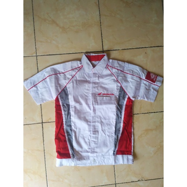 baju mekanik honda, baju mekanik