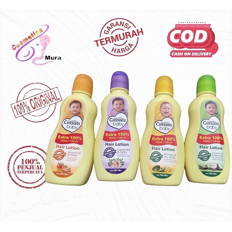 [hair lotion ] [ 100+100ml ] cussons hair lotion baby - cussons baby hair lotion super wangi