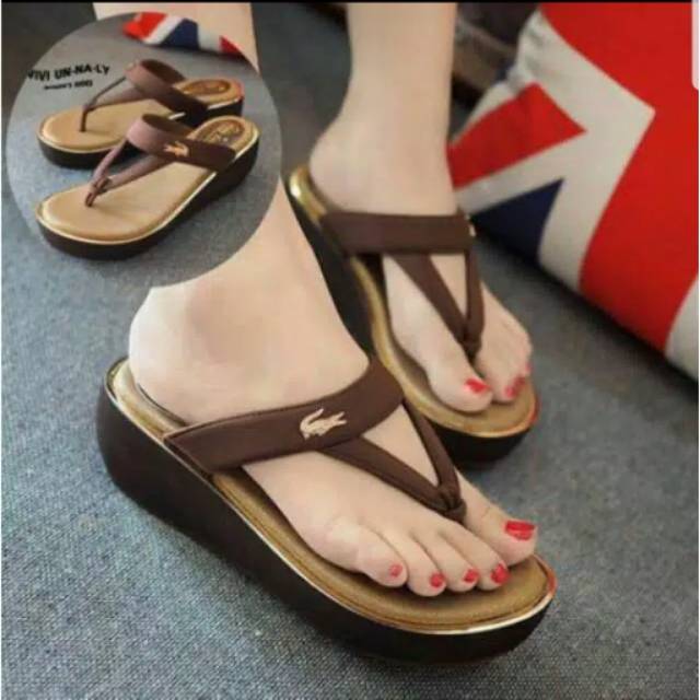 ABBUSHOES  NN 01  Wedges Sandal Jepit (Terbaru)