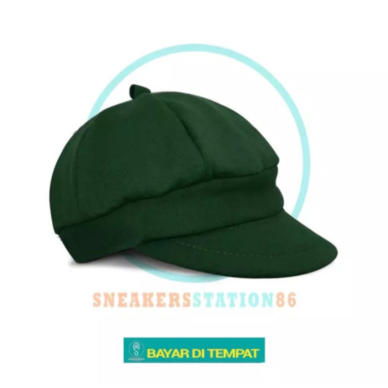 Topi Bayi/Topi Anak/Topi Apolo Bayi. Usia 0 - 2 Tahun-APOLLO [HIJAU TUA]