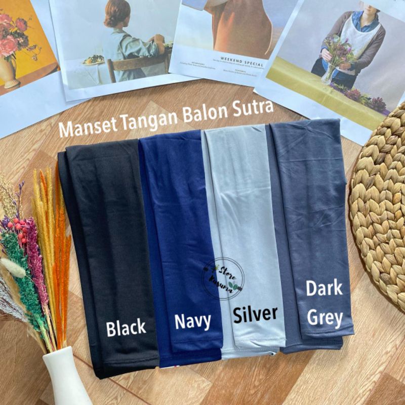 Manset Tangan Bahan Balon Sutra/Jersey (Licin dan Tidak Tebal) see-2