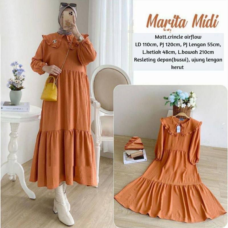 MARITA MIDI DRESS KRINGKEL AIRFLOW PREMIUM QUALITY