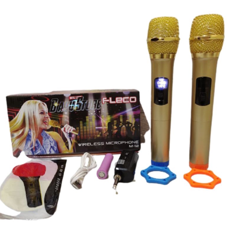 Mic Wireless Profesional Fleco M-12 Double (isi 2)