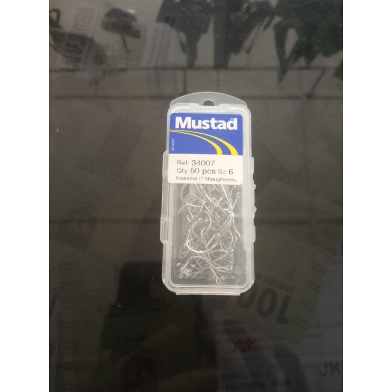 Mustad Hooks Mata Pancing/Kail Size 2, 4, 6 Tipe/Ref 34007 QTY.50pcs Asli Stainless Made in China