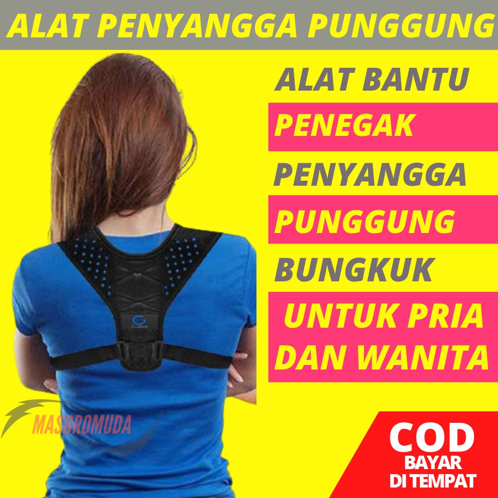 Alat Pelurus Penyangga Penegak Punggung Bungkuk Power Magnetik Back Support Alat Penegak Badan