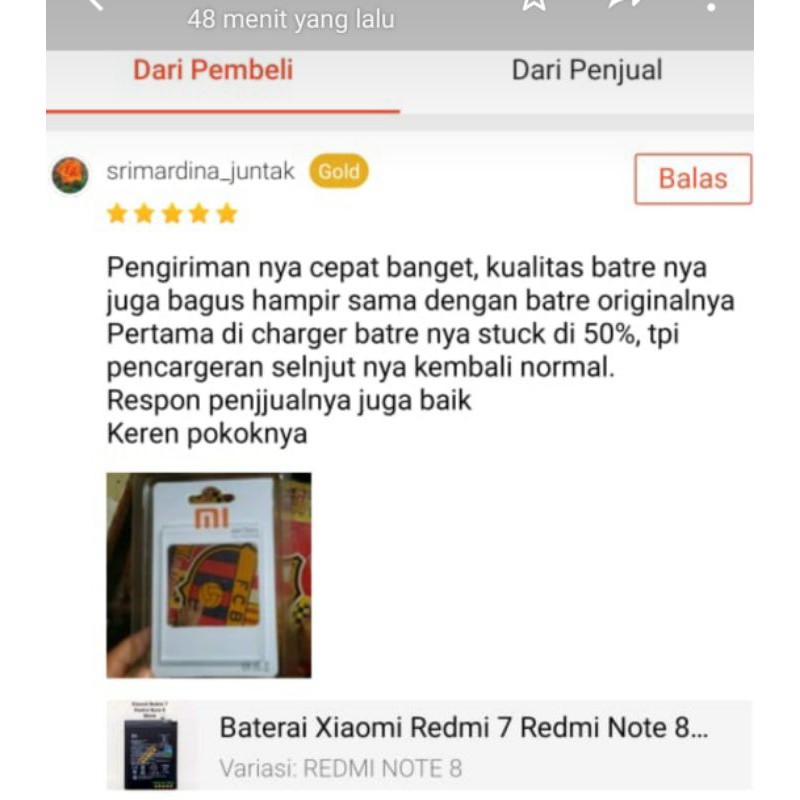 Baterai Redmi Mi4S Mi 4S BM38 Battery Batre Original