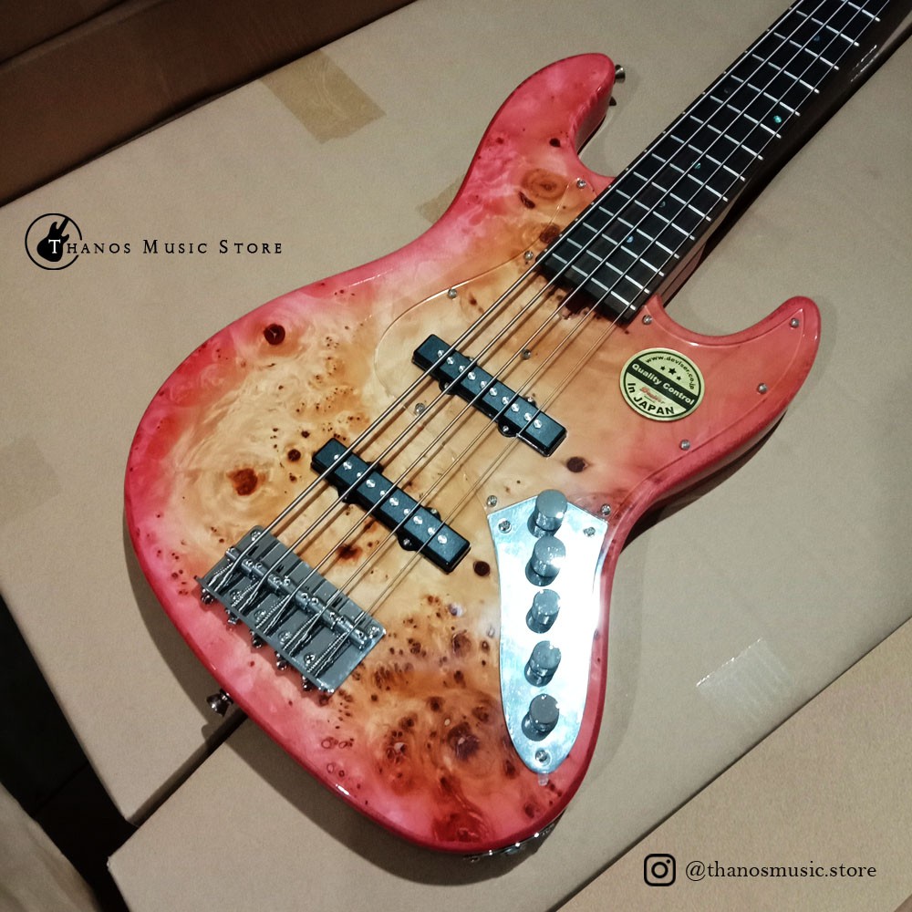 Bacchus Universe Jazz Bass Aktif WJB5 BP-ACT MW N Pink