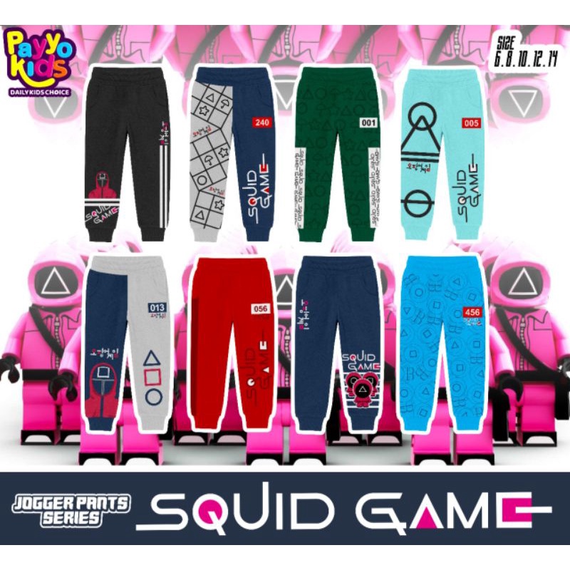 Joger Training Squid game anak laki-laki 6-14tahun