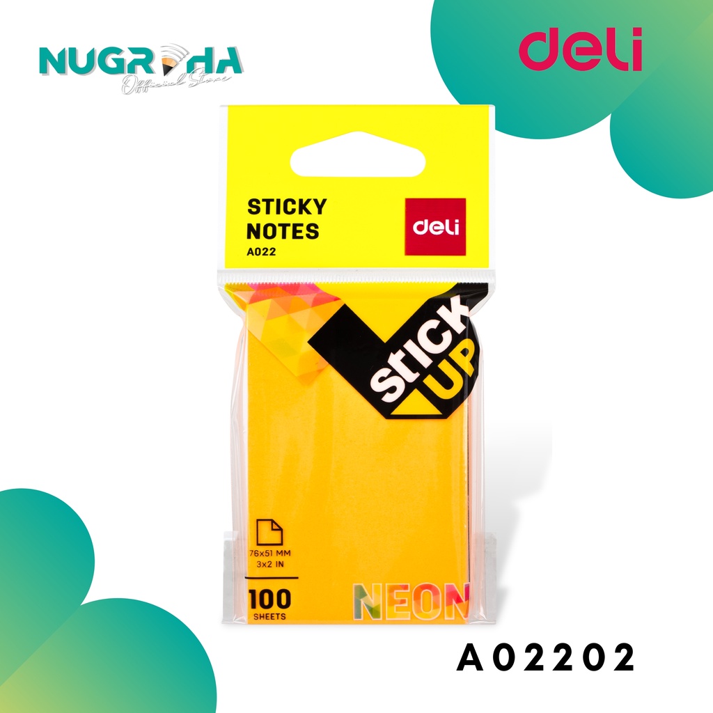 

STICK NOTE DELI NEON 76 X 51 A02202
