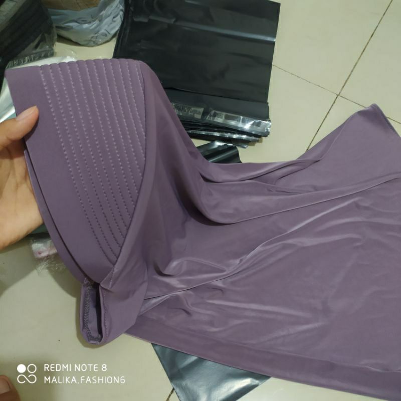 Hijab Sport Linear/Jilbab Olahraga/Hijab Instan Sport Spandek/Bergo Sporty/Kerudung Pendek-Lavender tua