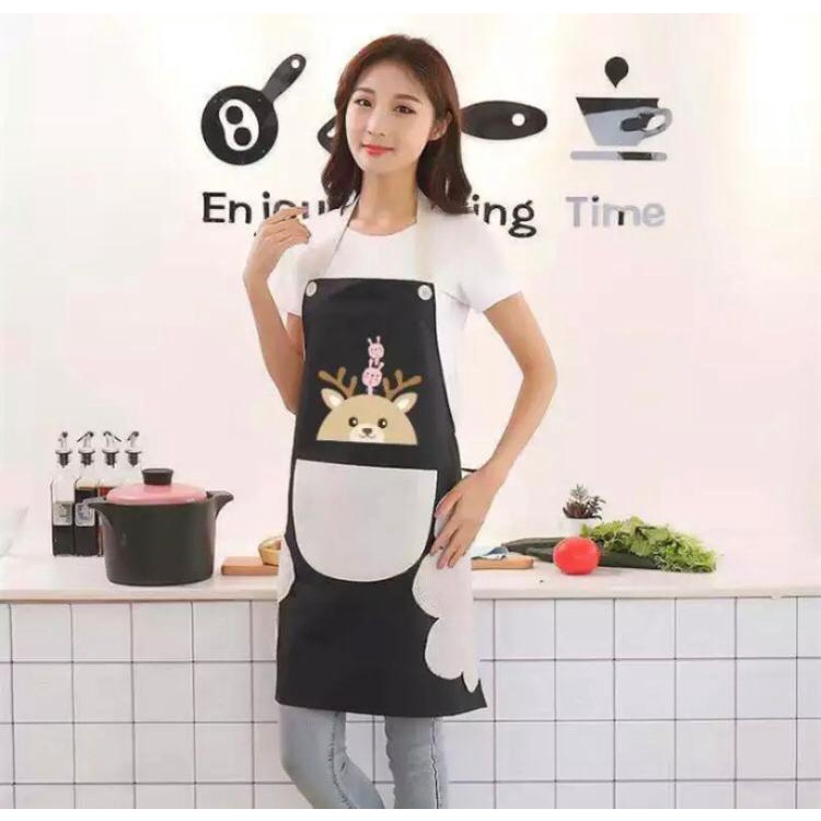 Celemek Masak Apron Waterproof bisa Lap Tangan karakter J109