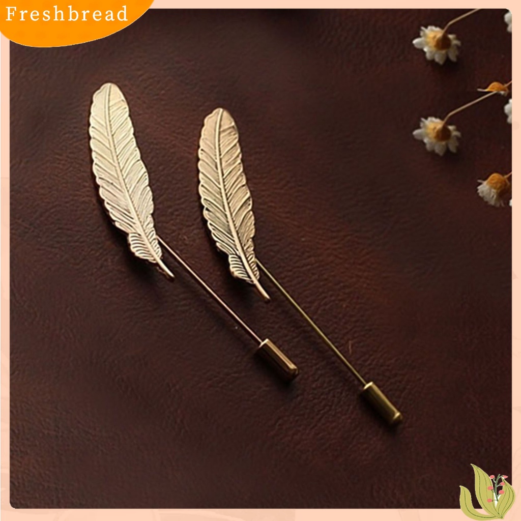 [ TERLARIS]Brooch Elegant Decorative Vintage Men Feather Lapel Pin for Suit