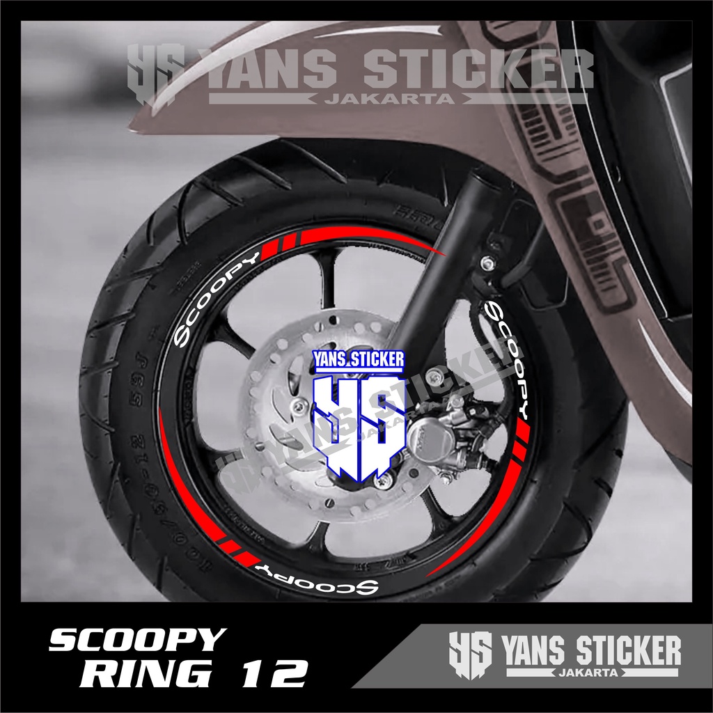 STICKER VELG HONDA SCOOPY RING 12 SABIT