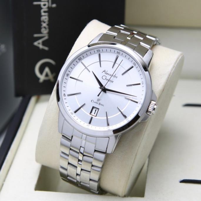 Jam Tangan Pria Alexandre Christie Ac 8655 Ac8655 Silver Original Dhakiydano