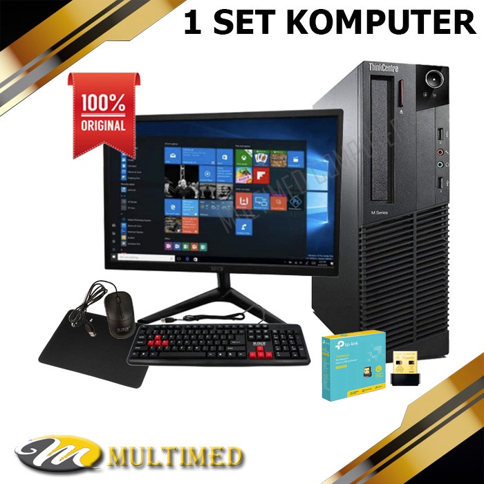 1 Set PC Build Up Lenovo Core i3 - RAM - HDD/SSD + Monitor 19inch New