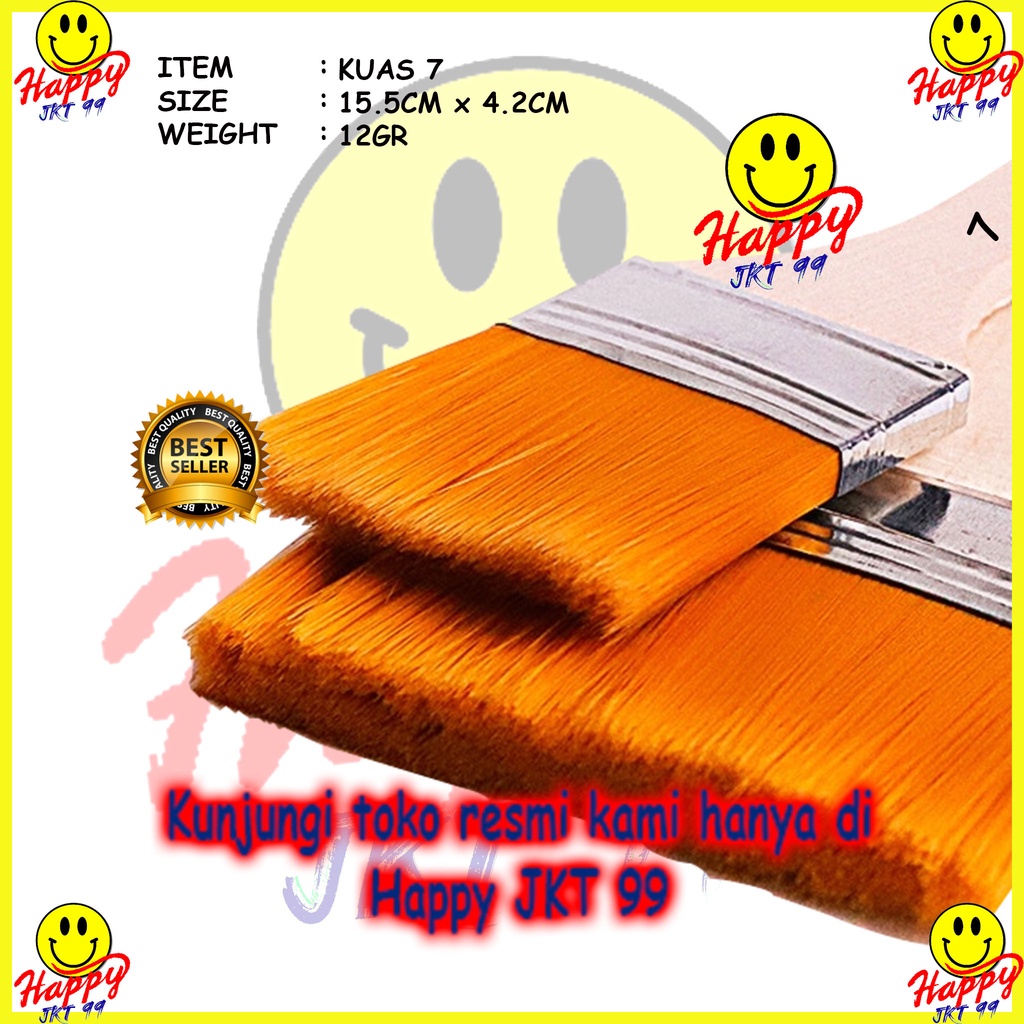 [ HAPPY JKT 99 ] KUAS CAT TEMBOK KUAS ETERNA KAYU PAINT BRUSH KUAS KAYU FLUX KUAS PVC TEKNISI