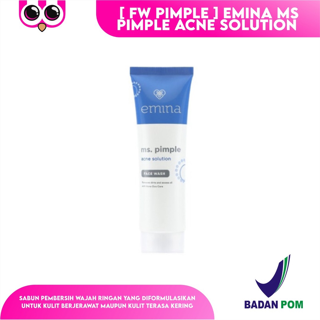 Jual [ FW PIMPLE ] EMINA MS PIMPLE ACNE SOLUTION FACE WASH 50ml / SABUN