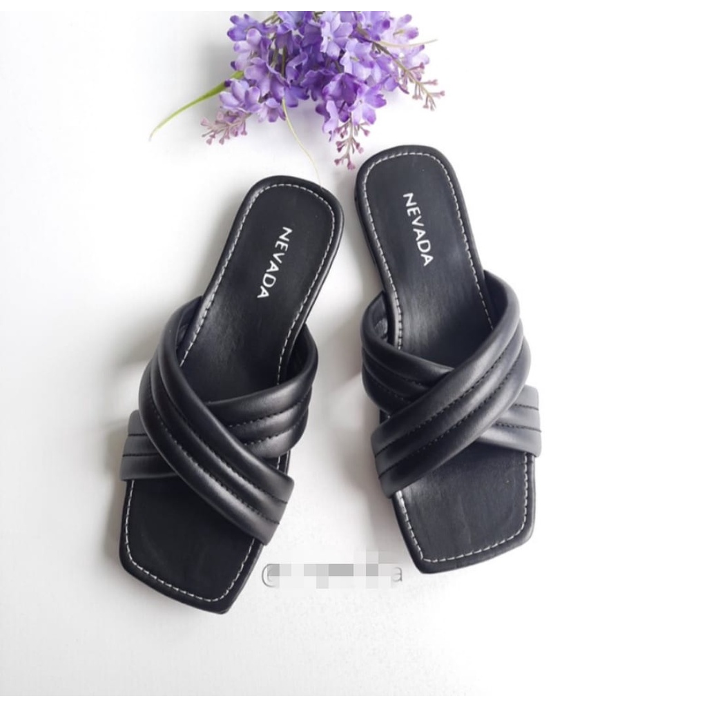 Sandal Wanita Nevada - Sandal Empuk - Sendal Puffy - Sandal Selop