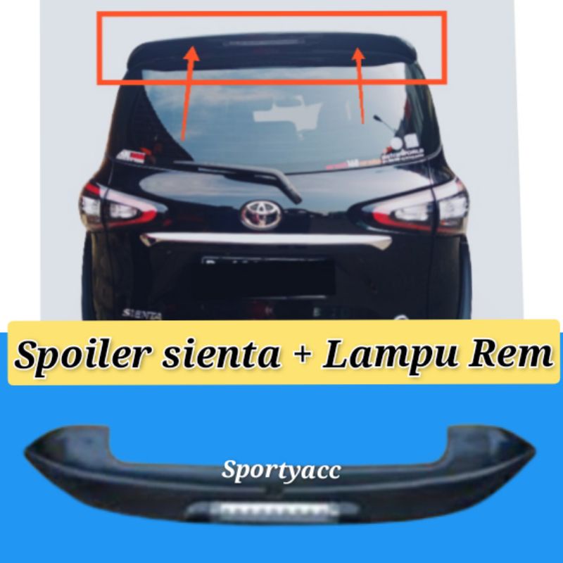 spoiler toyota sienta plus lampu