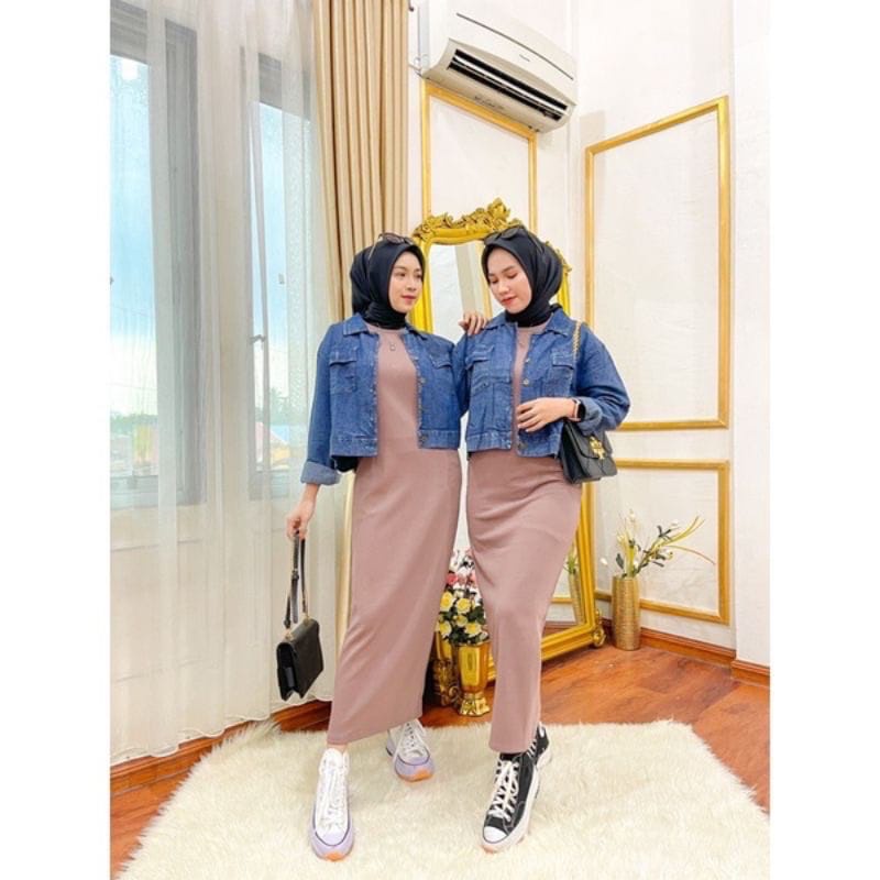 INNER LONG DRESS RAJUT TANPA LENGAN / INNER DRESS SPAN RAJUT PREMIUM / DRESS RAJUT WANITA