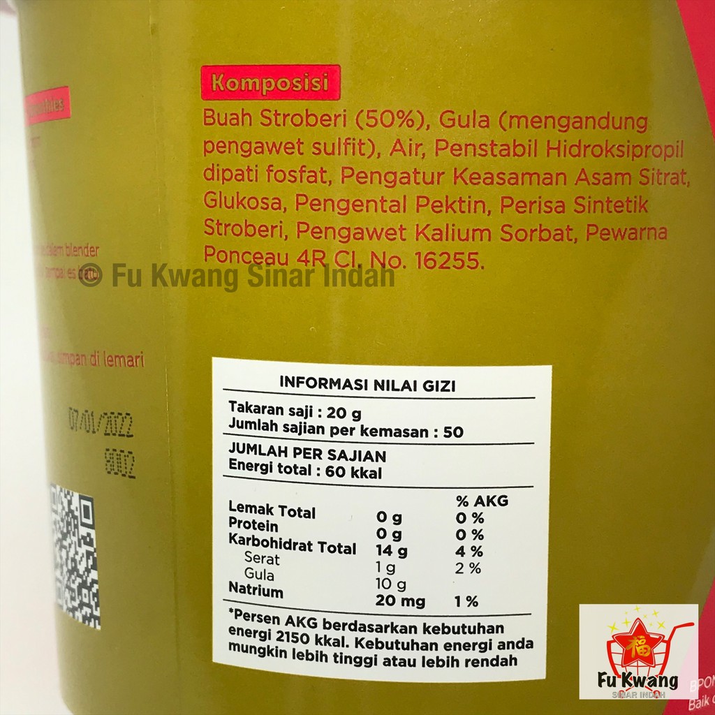 

NG Goldenfil Strawberry Jam Selai Olesan 1 kg