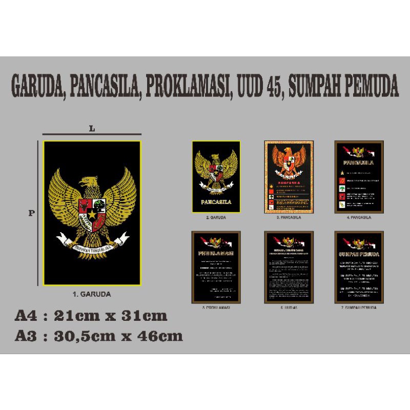 Jual Poster Garuda Pancasila Proklamasi Uud 45 Sumpah Pemuda Shopee Indonesia 3787