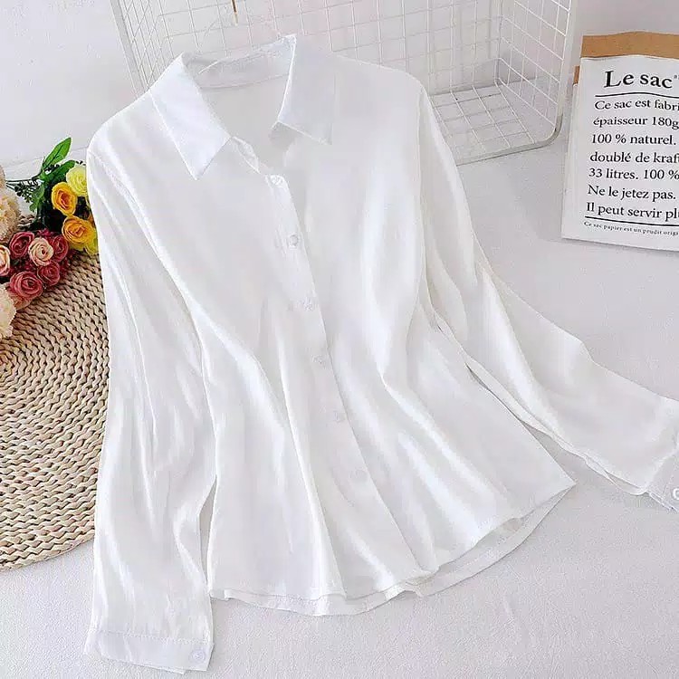 TOP BLOUSE DEANDRA/ ATASAN WANITA BLOUSE 2IN1 FREE ROMPI /KOREAN STYLE (BANYAK SIZE M. L. XL)