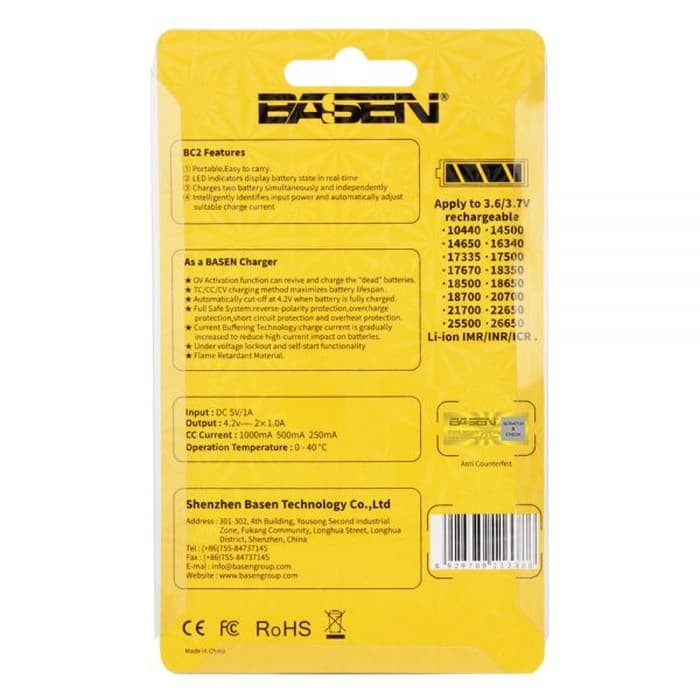 Charger Basen BC2 100% Authentic - Basen BC2 Charger Battery Vape