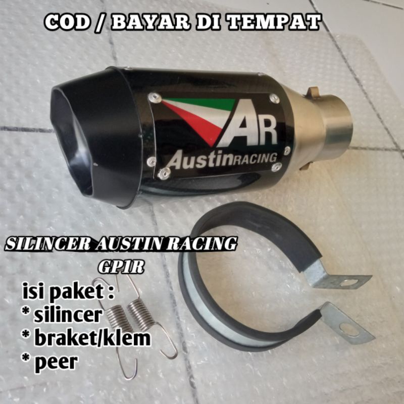 Silincer silencer Knalpot Austin racing Gp1R pnp Ninja 250 Cbr250rr R15 vixion Cb150r Cbr 150r