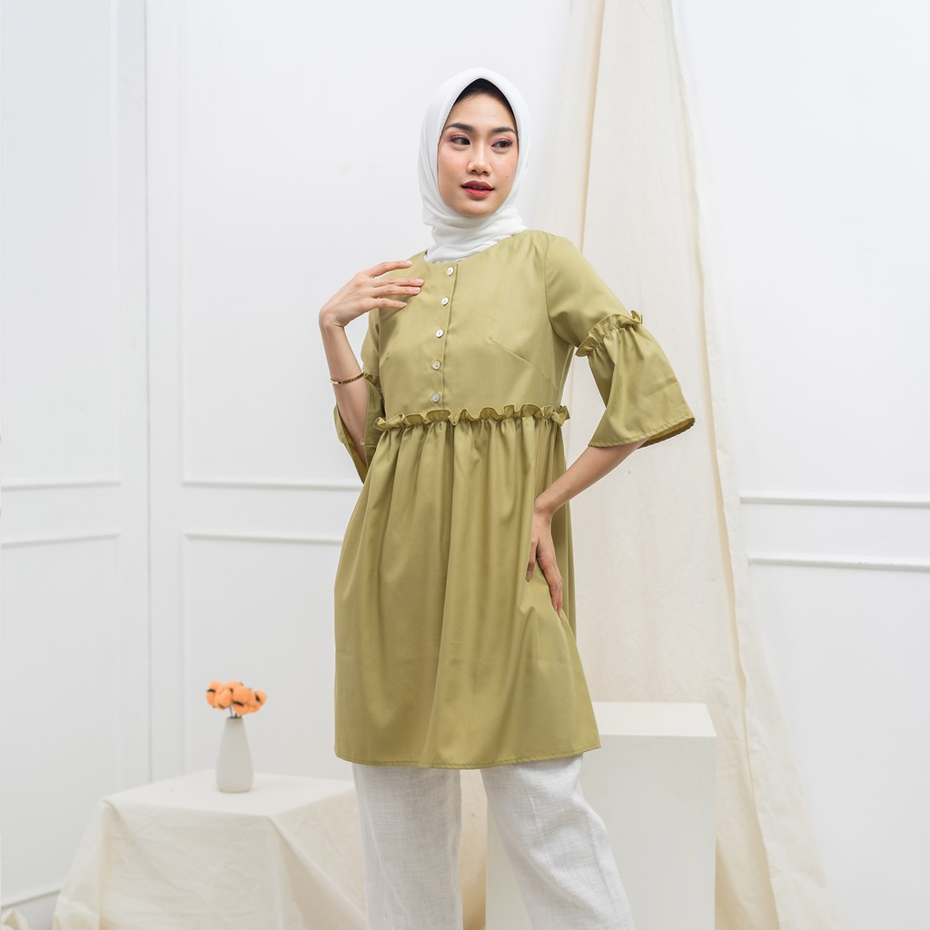 TUNIK KATUN TOYOBO /TUNIK MUSLIM/TUNIK KATUN/TUNIK KATUN PREMIUM/TUNIK LIMON/TUNIK KUNING/TUNIK