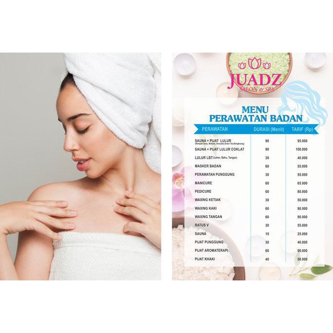 

BARANG BARU Paket Salon & Spa - Buku Menu, Brosur & Member Card
