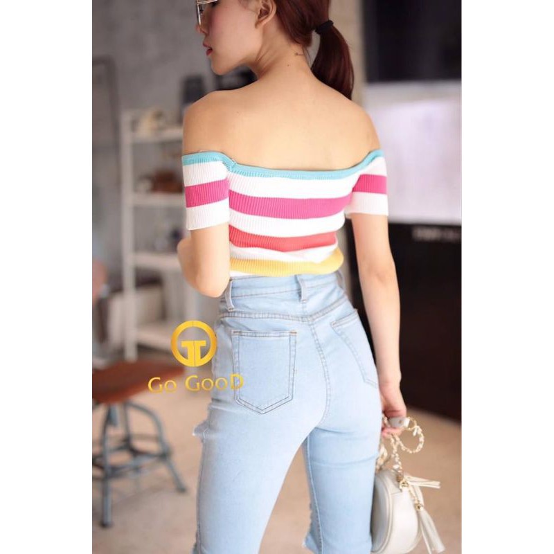 Sabrina Rajut Atasan Wanita Style Korea Import Bangkok Premium BKK T0004