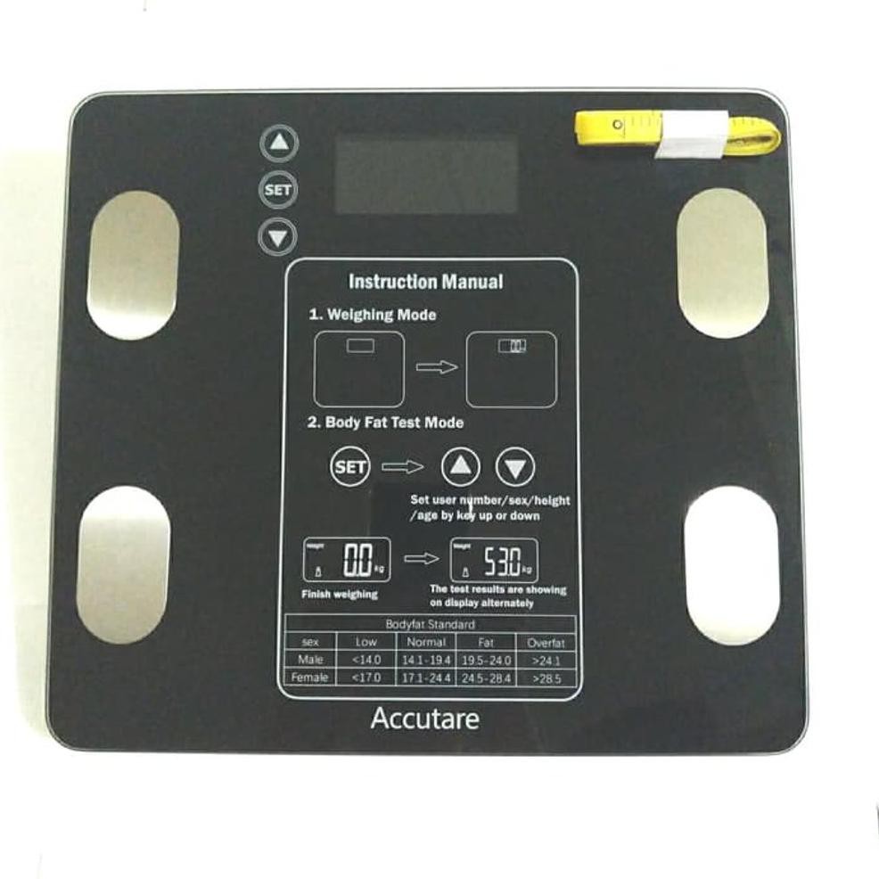 Timbangan Badan Digital Body Fat Monitor Body Fat Analisis - Accutare