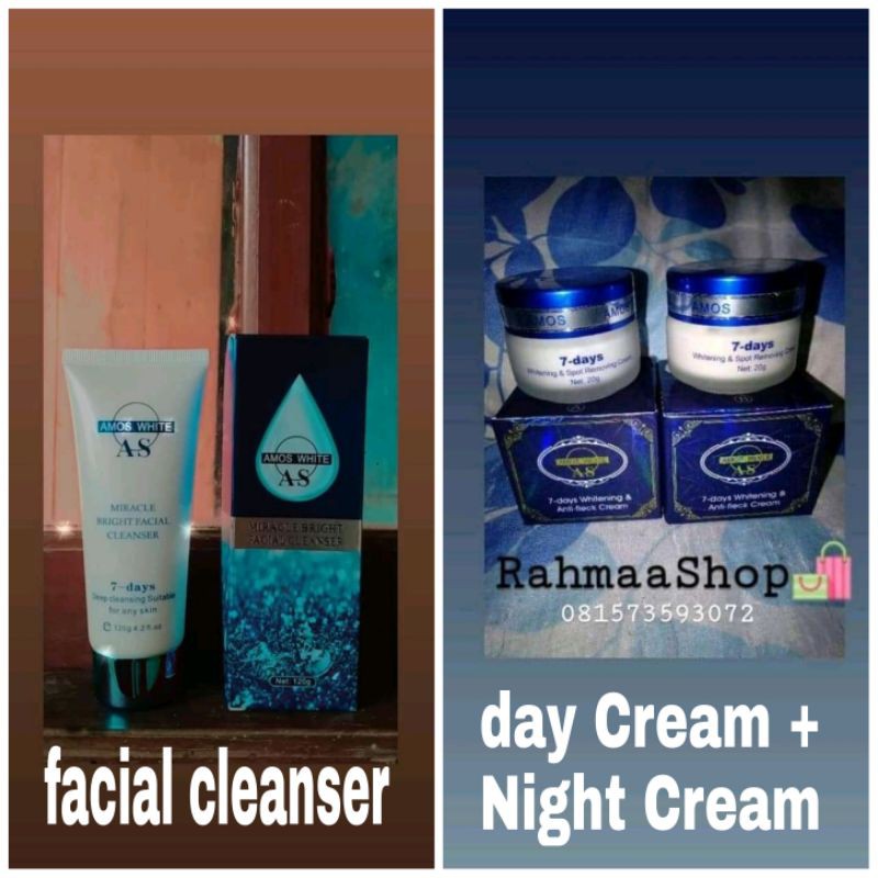 facial cleanser ,Cream Amos White Day & Night Cream