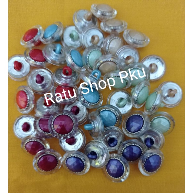 Kancing Baju Gamis Kebaya Dres Gaun Blus Atasan Hias diameter 15mm