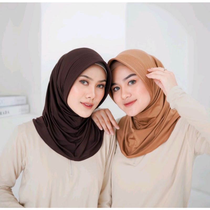 JILBAB SPROT PREMIUM - HIJAB SPORTY - JILBAB CLEMIRA BERGO SPORT - HIJAB INSTANT