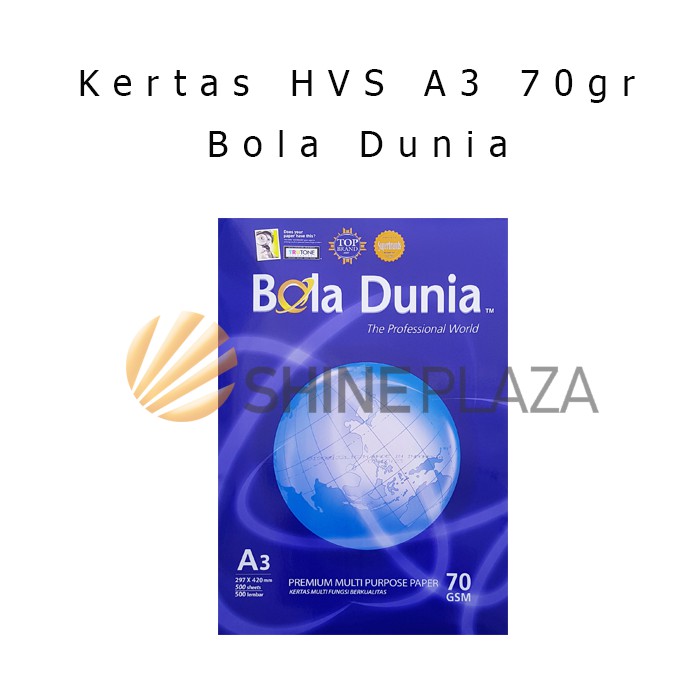 

Jual Kertas HVS A3 70gr Bola Dunia Murah