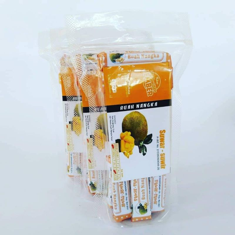 

Suwar-suwir rasa buah nangka. Khas Jember. kemasan mini 205gr