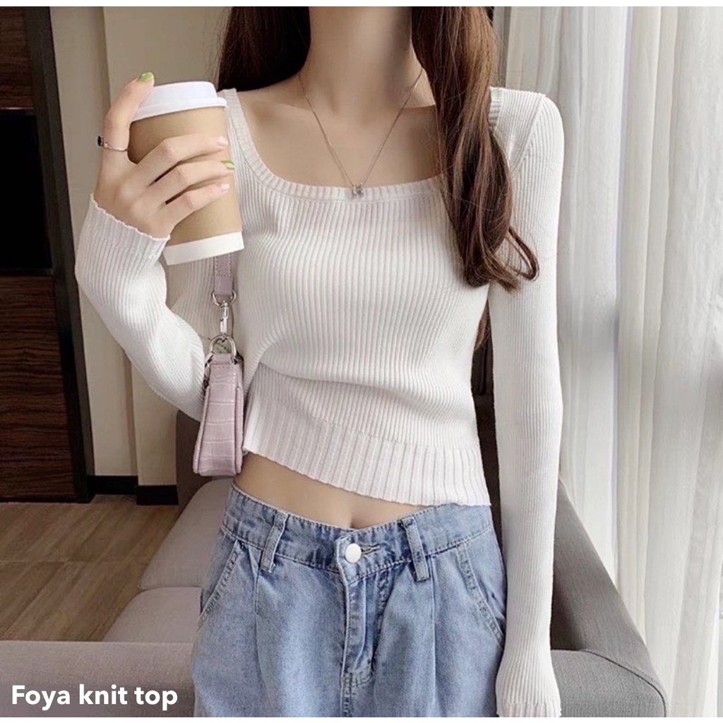 Foya knit long top - Thejanclothes